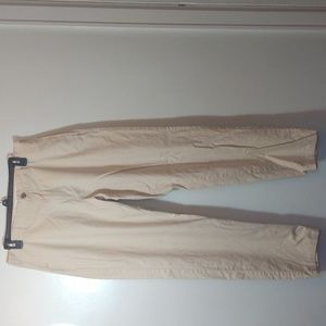 L.L. Bean Cream/Beige Ramie & Cotton Summer Weight Pants 34 - 31